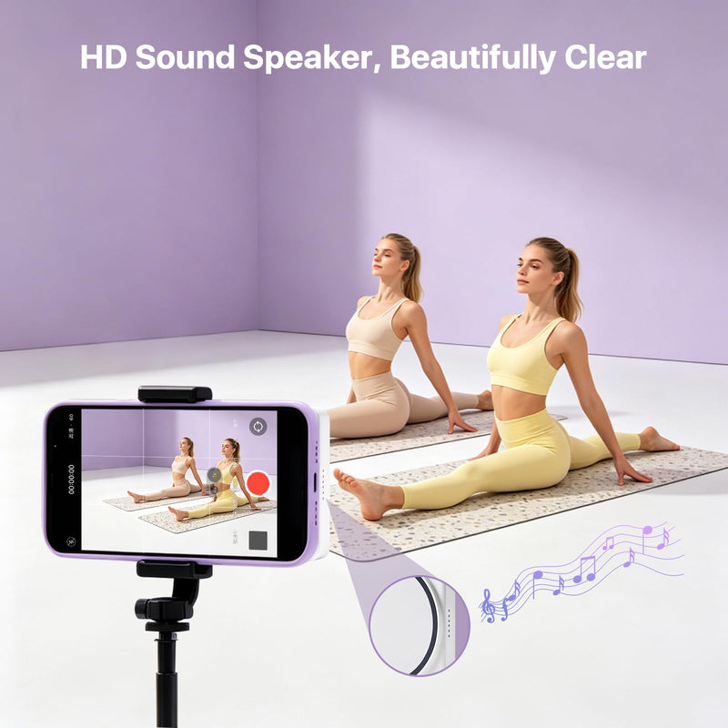 Touch Selfie Monitor Screen for iPhone 17, Magnetic Back Camera Monitor | 4K 60fps Recording, 180° Rotation, Built-in Speaker, Remote Control, 4.02" Vlog Screen for iPhone 17/16/15/14/13/12 & Android