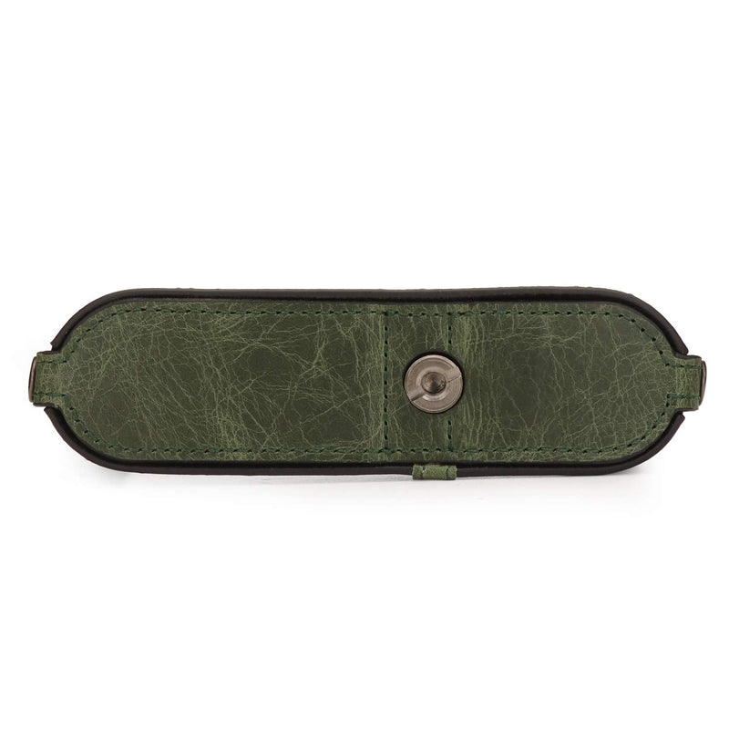 MegaGear MG1721 Ever Ready Genuine Leather Camera Half Case Compatible with Leica Q2 - Green