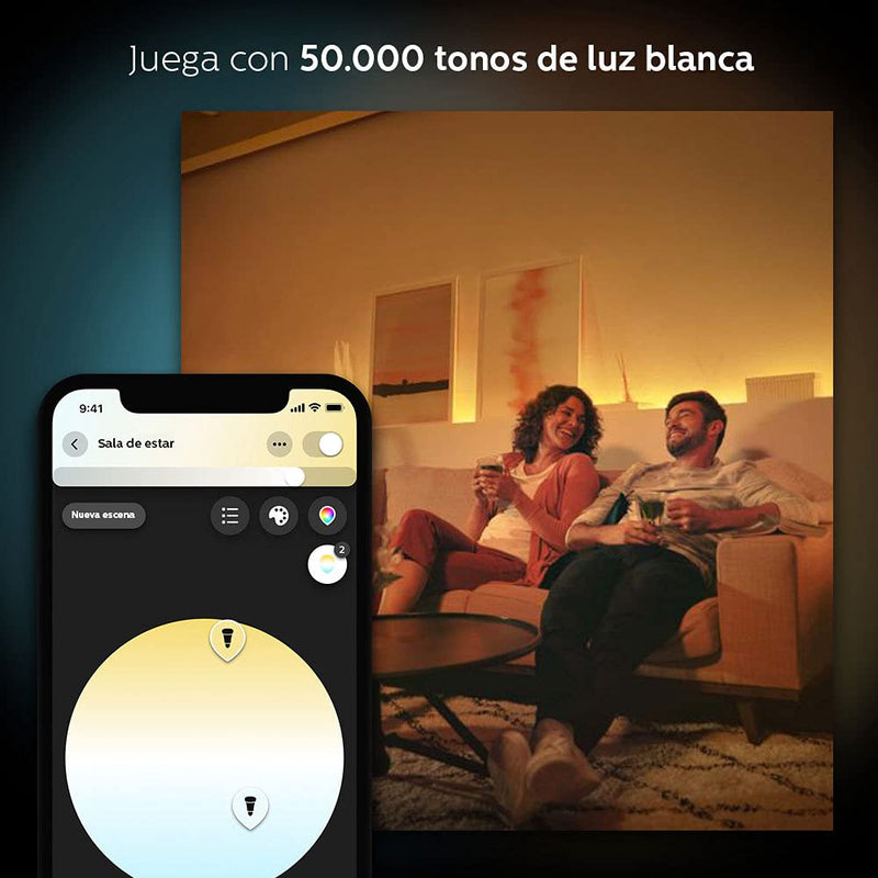 Philips Hue White Ambiance BR30 2-Pack 60W Equivalent Dimmable LED Smart Flood Light (Hue Hub Required, Works with Alexa, Homekit & more), Old Version Classic