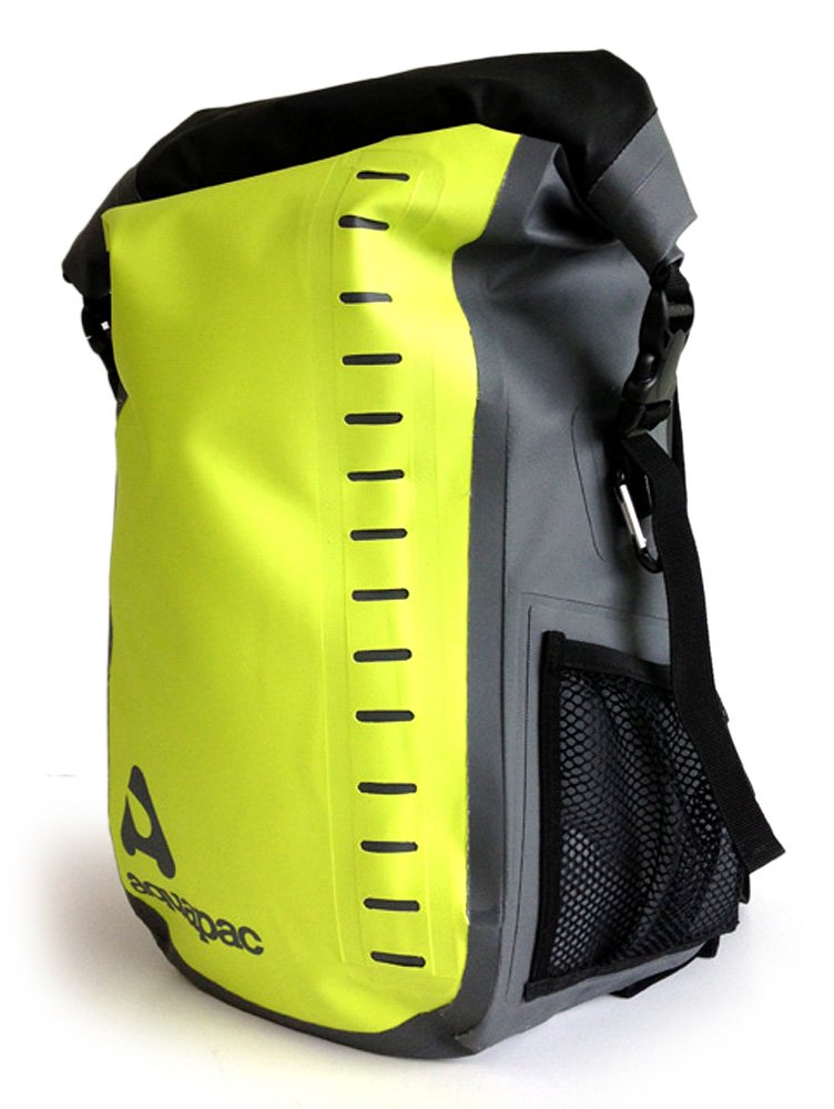 Aquapac Heavyweight 28L Waterproof Toccoa Backpack, UK Made, Travel Essential, 5 Year Warranty, Hiking, Mountain Biking Acid Green