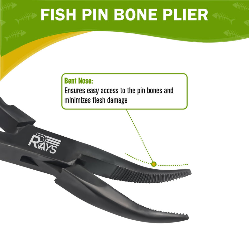 Fish Bone Pliers/Tweezers – Ergonomic Non-Slip Grip, Food-Grade Stainless Steel Deboner | Pin Bone Remover for Salmon, Trout & All Fish Fish Bone Pliers/Tweezers Set