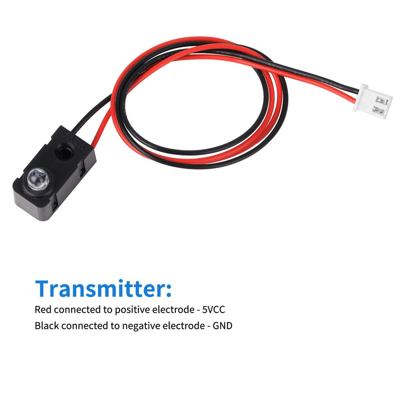 4PCS IR Break Beam Sensor 5MM LEDs Counting Module Split Through-Beam Photoelectric Switch for Apply Relay, K60, PLC, 51 microcontroller, STM32 etc,Cable Length 30cm,Test Distance 1M 4PCS