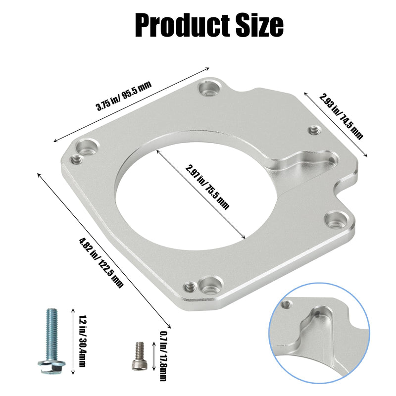 LS Drive By Cable Throttle Body Adapter Kit Compatible with LS3 4 Bolt Intake to LS1 3 Bolt TB DBC LS2 LH6 L92 L76 LY2 LY5 LY6 LC9 LFA LH8 LMG L98 L9H L20 L94 LZ1 L99 L96 LC8 L77 551511XG