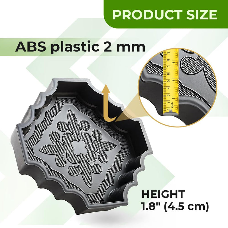 4 pcs Beautiful Plastic Form Big Pathmaker Concrete Molds Cement Molds for Concrete Mold - Plastic Brick Mold 4 pcs