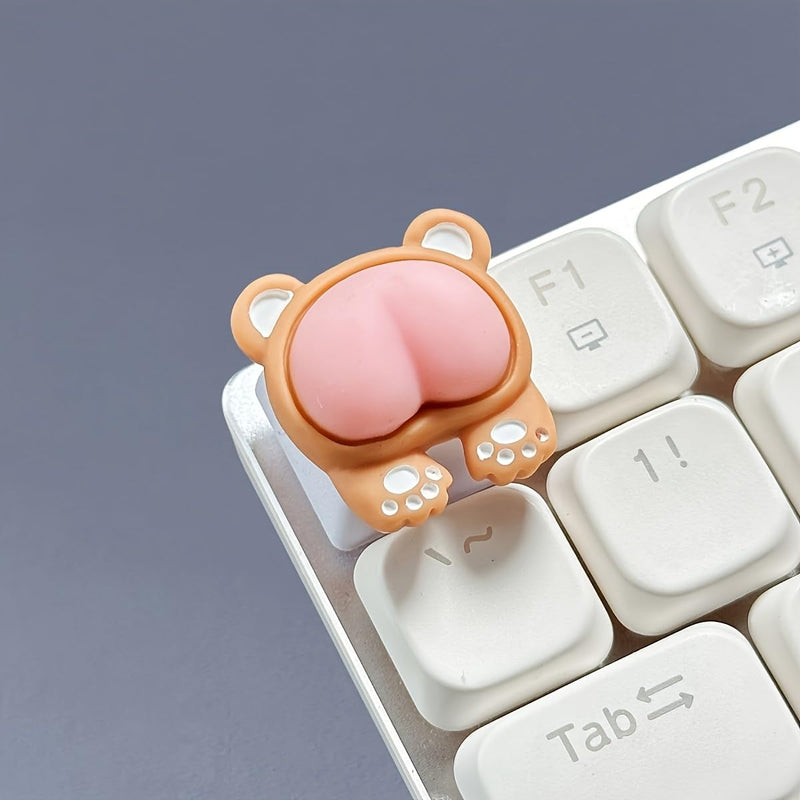 5Pcs Keycap Set Cute Animal Design Replacement Keycaps for Mechanical Keyboards Gaming Office Home Novelty Desk Decor, 5PCS 5