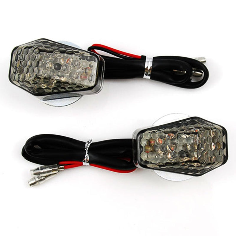 15 Amber LED Flush Mount Smoke Turn Signal Indicator Blinker Light Universal For Motorcycle Sport Street Racing Bike
