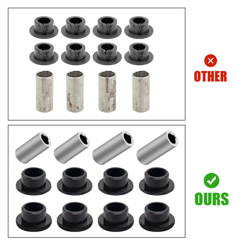 JERBOR 8 PCS Shock Absorber Bushings Sleeve Kit for Polaris Ranger XP 500 570 700 800 900 1000 Automobile Replacement Repair Parts