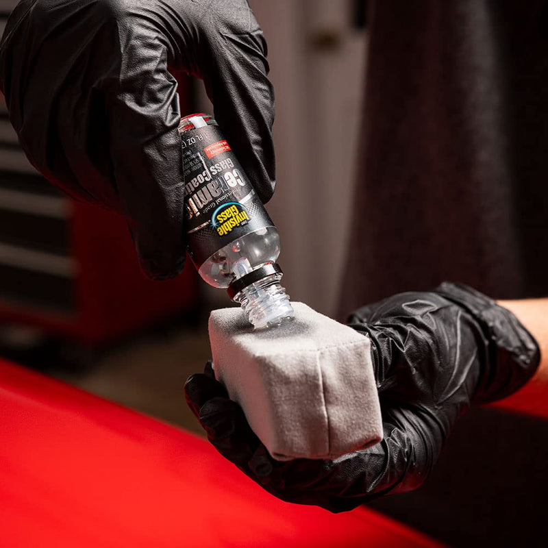 Invisible Glass 95151 Professional Grade Ceramic Glass Coating Kit Provides Long-Lasting Heat Resistant Hydrophobic Protection From Scratches, Chemicals, and Weather - Repels Rain, Ice and Snow, 30 mL