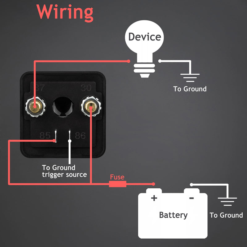 2 Pack 12V DC 120A Starter Relay Switch Car Heavy Duty Split Charge Continuous Duty 4 Terminal SPST Relays for Truck Boat Marine