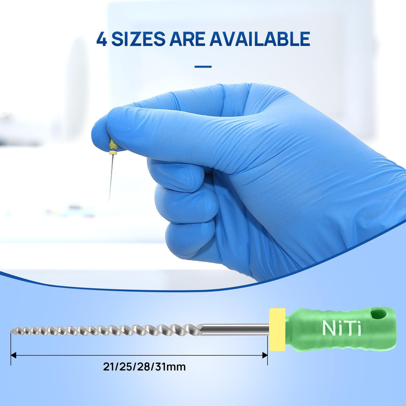 JMU Dental K Files #45-80/21 mm for Endodontic Root Canal, NITI Hand Use K-Files, 6 Pcs/Pack, 10 Packs Total #45-80(21mm)