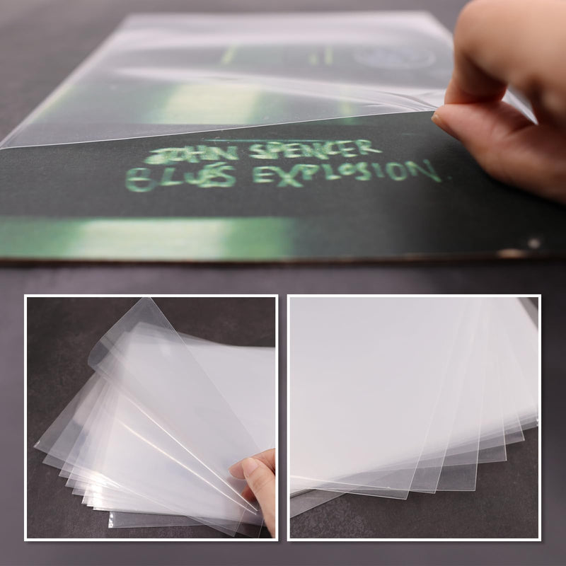 20Pcs 7 Inch Vinyl Record Outer Sleeves - Heavy-Duty Protective Covers for 45 RPM Album, 7.4" x 7.4" Clear Plastic EP Sleeves for Record Collection Storage and Display