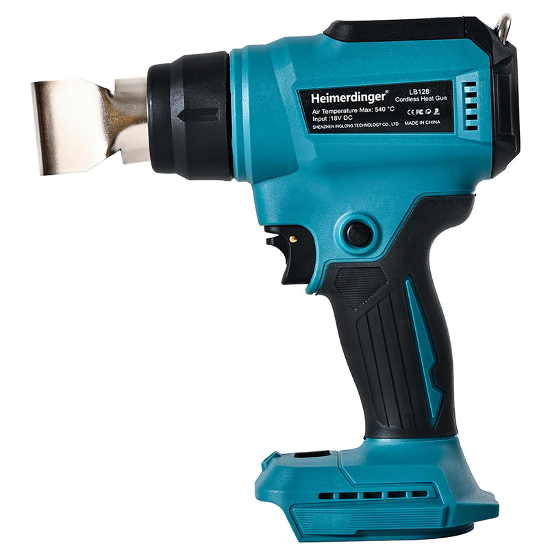 Cordless Heat Gun Compatible with Makita 18V Battery, Max 1202°F Heavy Duty Hot Air Gun with Overload Protection,Fast Heating for Crafting, Shrink Tubing,Vinyl Wrap Lcd Digital Variable Temperature
