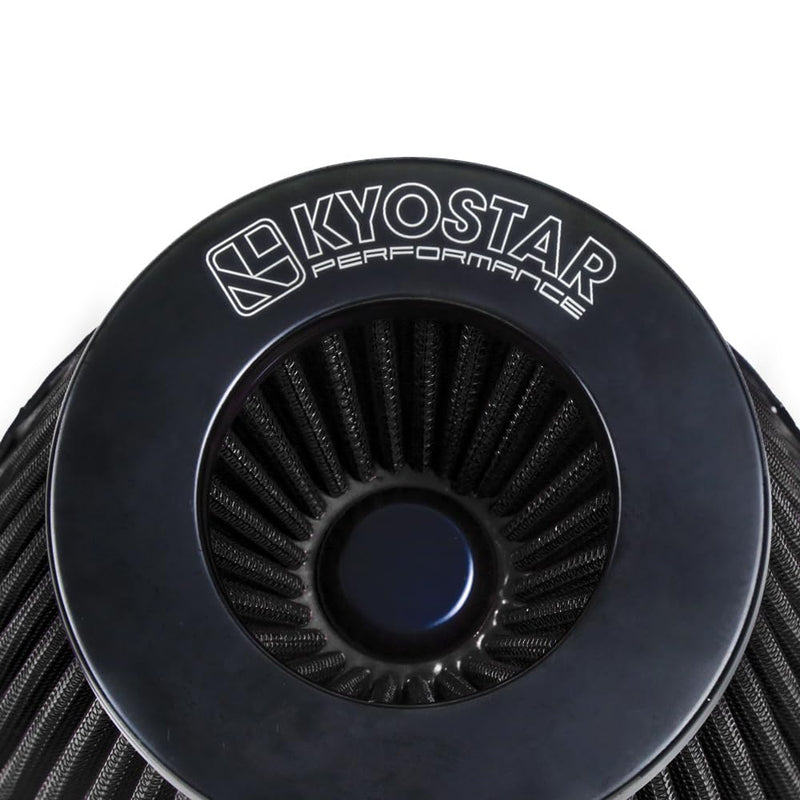 Kyostar 6" 152mm High Flow Inlet Cold Air Intake Cone Replacement Dry Air Filter Black 6" 152mm black