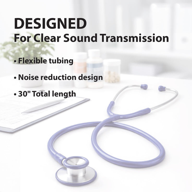 Veridian Healthcare Pinnacle Series Stainless Dual Head Steel Adult Stethoscope, Royal Blue