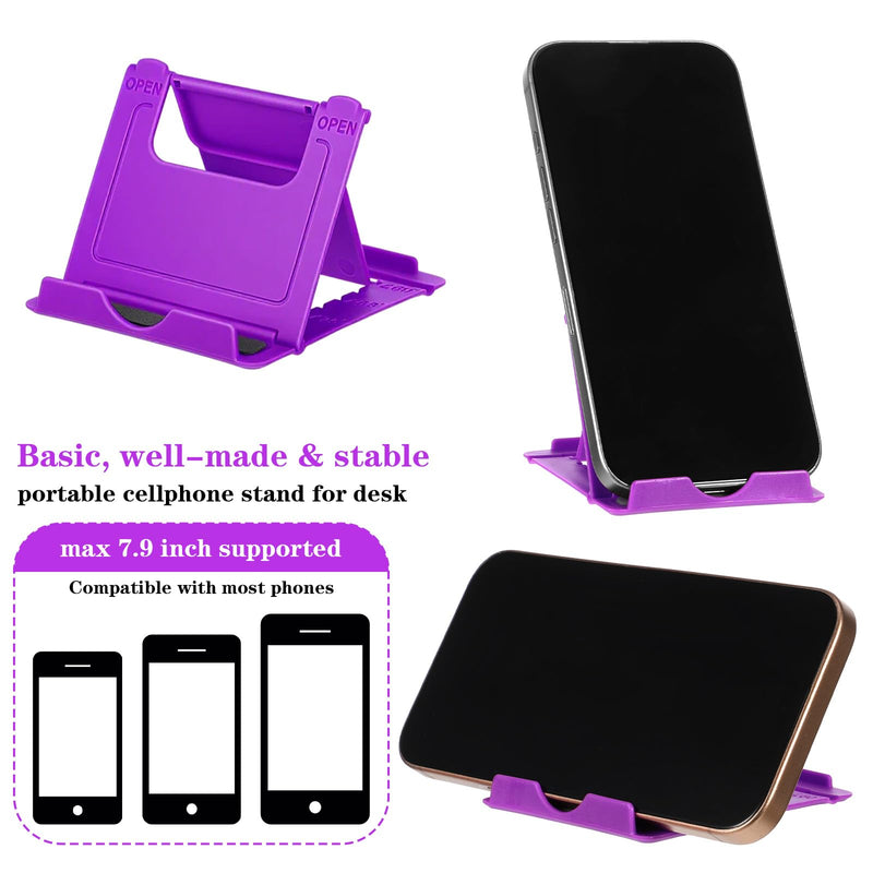 SynHHergyx Portable Phone Stand, 6 Pcs Colorful Foldable Cell Phone Stand Holder for Desk Universal Adjustable Cellphone Holder Compatible with Most Mobile Phones Tablet Color 2