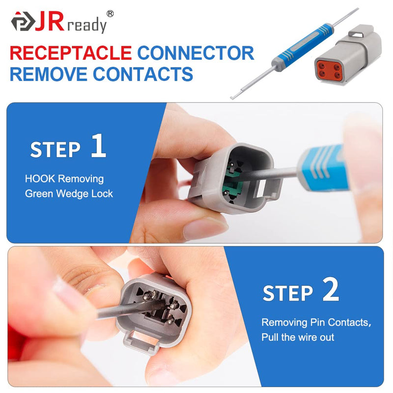JRready DRK-RT1B Deutsch Pin Removal Tool, Pin Socket Contact/Wedgelock Removal Tool, Suitable for Deutsch DT, DTM, DTV, DRB, DRCP and Strike Connectors