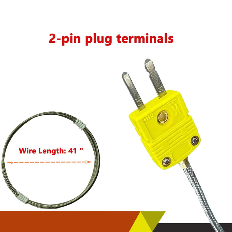 TL3163K k-Type thermocouple air Probe Stainless Steel Open Hole Clip for Air Temperature -40°F to 890°F
