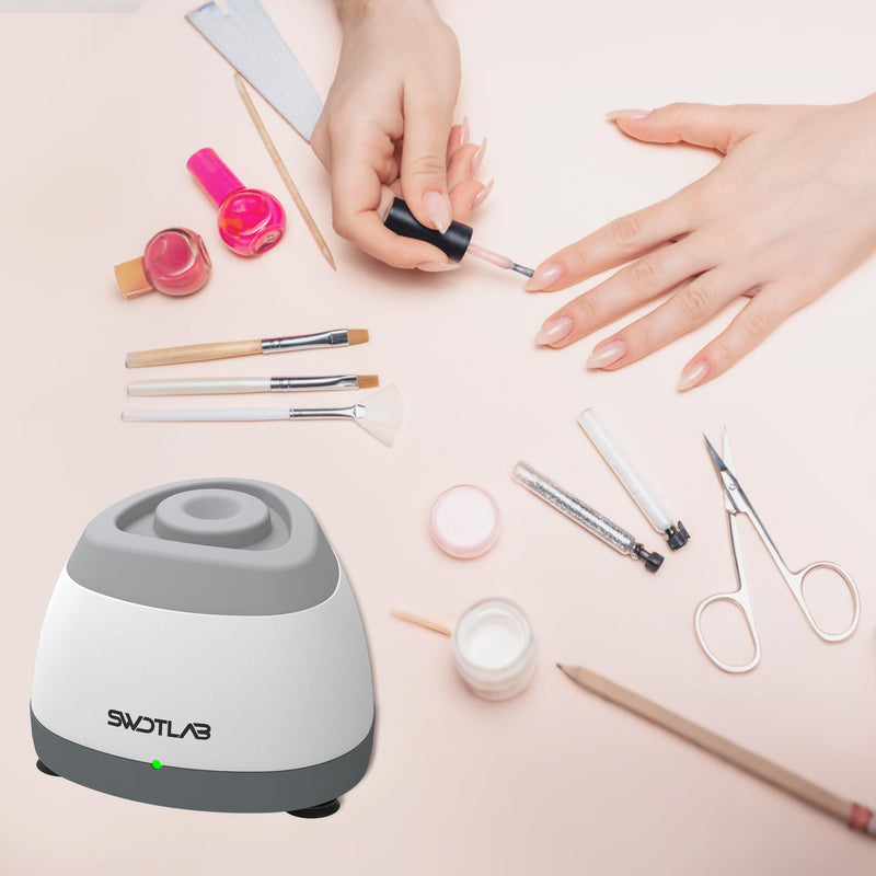 Mini Vortex Mixer 3500RPM 3s Mix for Nail Polish Lash Glue (Grey) | 3s Fast Mix DC Brushless Motor, Touch Auto-Stop, Anti-Slip Quiet, Compact Portable, for Nail Lash Glue Lab Paint Tattoo Ink Grey
