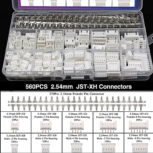 Taiss Dupont Crimping Tool Kit Ratcheting Wire Crimper with 2.54mm 600PCS Dupont Connectors and 560PCS JST XH Connectors,Dupont Crimper,JST Crimper(0.08-0.5mm² 28-20AWG) 21 Types Dupont/JST-XH(2.5-2.54mm)+Tool