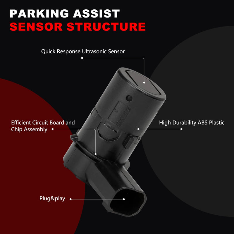  [AUSTRALIA] - Rear Backup Parking Assist Sensor Compatible with Ford F150 F250 F350 F450 F550 E-150 E-250 Escape Explorer,Lincoln Navigator,Mercury Mariner,4 PCS Reverse Bumper Parking Sensors,OE#3F2Z15K859BA