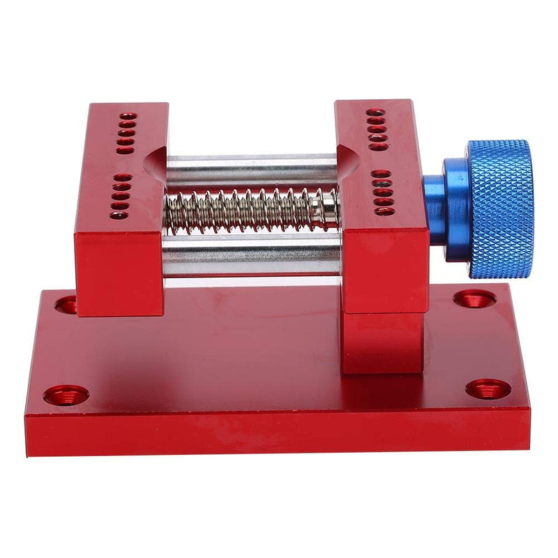 Adjustable Watch Case Holder, Metal Wristwatch Repairing Open Case Holder Watch Strap Remover Base Movement Repair Tool Watchmaker Tool (Red) Red
