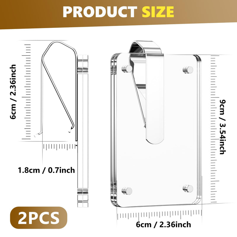 2Pcs Car Picture Holder, Acrylic Car Visor Photo Clip, Personalized Car Accessories Magnetic Car Sunshade Photo Frame for Adding Family or Personal Photos