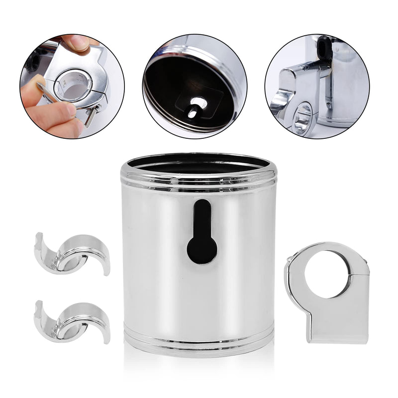200 Chrome Handlebar Mount Motorcycle Metal Cup Holder Rotate 360 Degrees