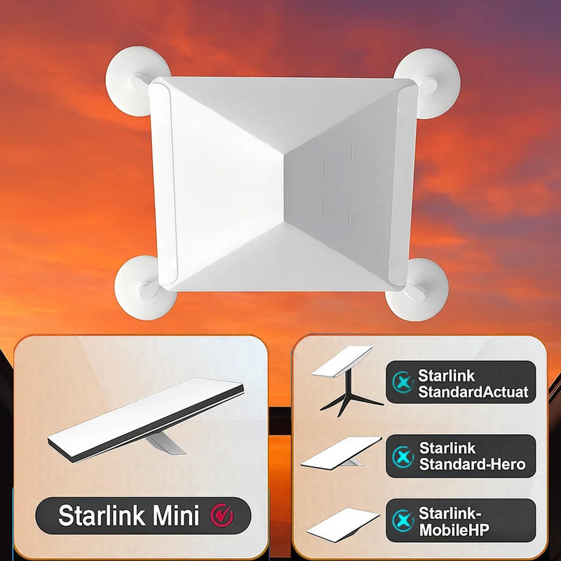 Starlink Mini Suction Cup Mount for Car Sunroofs or Windows Secure Satellite Mounting Kit with Strong Grip for RVs, Boats and Road Trips–Stable Signal Guaranteed for starlink mini car mount