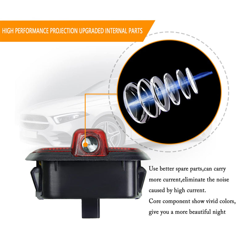 Car Led Door Logo Light Ground Courtesy Door Light Projector Compatible with C Class W204 C200 2008-2013 C230 C280 2008 C260 C300 2010-2013 Ghost Shadow Light 4Pcs