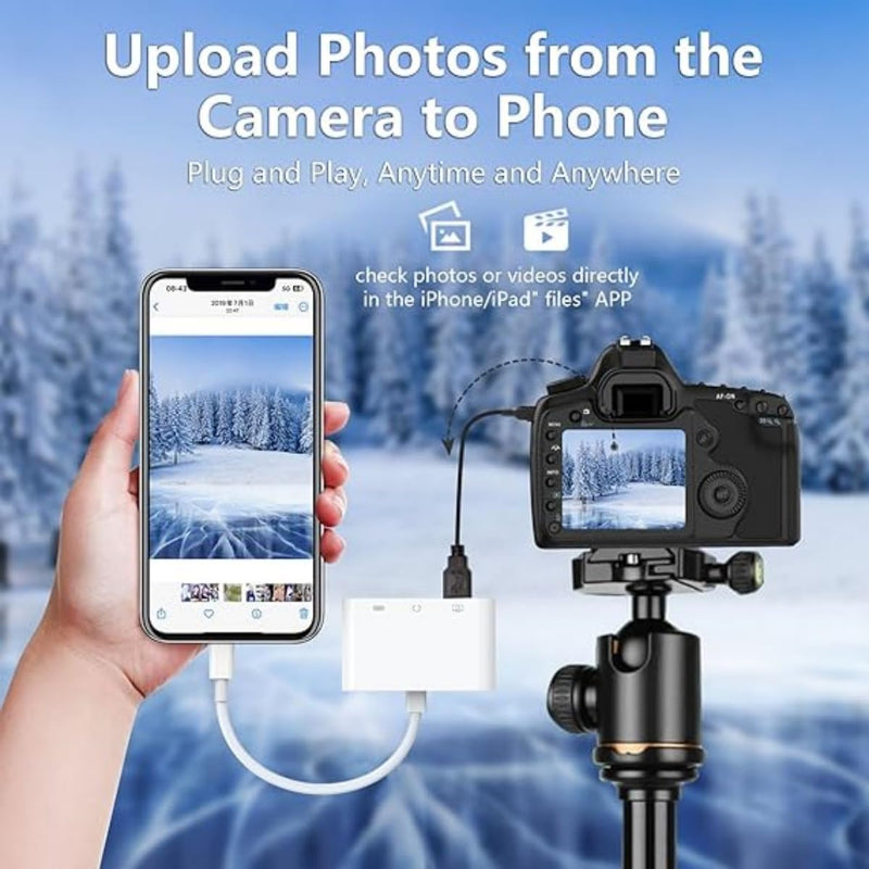 USB C to USB Adapter, 3 in 1 AUX to USB C Adapter with 3.5mm Headphone Jack + OTG + 60W PD Fast Charging Port,Compatible with iPhone 15/16, iPad Pro, MacBook and More