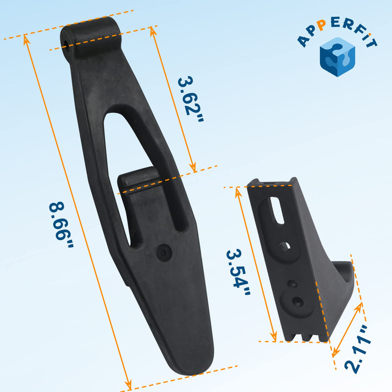 Hood Latch Strap with Catch Bracket Kit 2 Pack Compatible with Kenworth T300 T600 T800 W900, Peterbilt 357 367 377 378 379 388 389 1987-2011 Truck Hood Parts Replaces 23-13857 L56-0001 HLK1035 2 SET