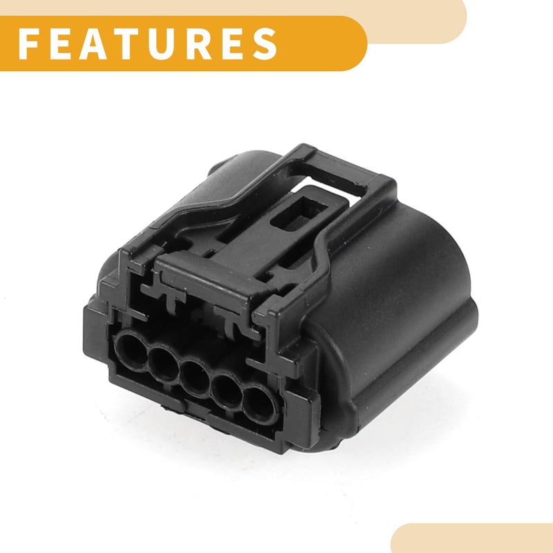 MAF Sensor Connector Plug No.9098012292 Inner Female Wire Terminal Connector for Toyota Plastic Black