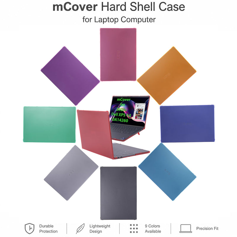 mCover Case ONLY Compatible with 2026 or Newer 14-inch Dell XPS 14 DA14260 Windows Laptop PC (Without 360 ° Hinge, NOT Fitting Any Other Dell Models)- Clear