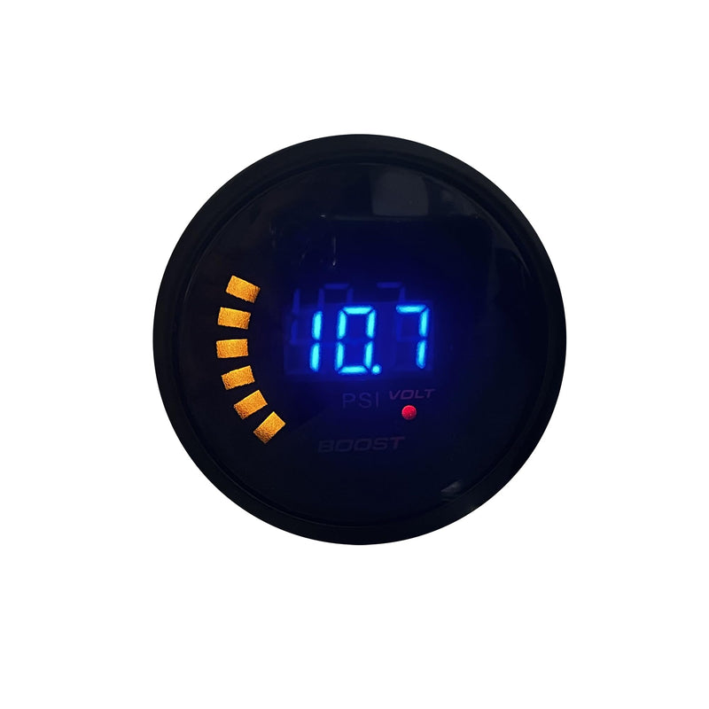 52mm 2" Digital Boost Gauge PSI Pressure Turbo Meter Black with Boost Sensor gauge AS