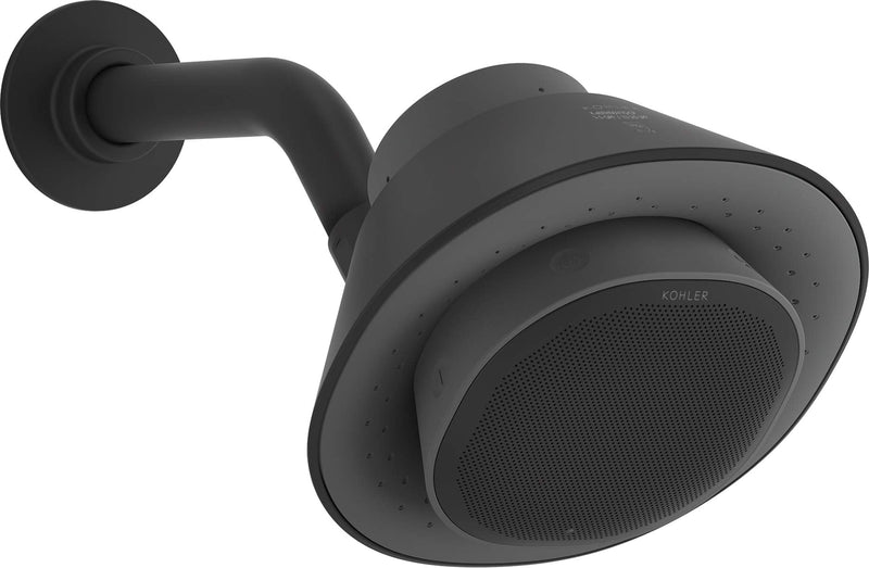 Kohler Moxie Shower head and Waterproof Bluetooth Wireless Speaker, 1.75 GPM - Matte Black