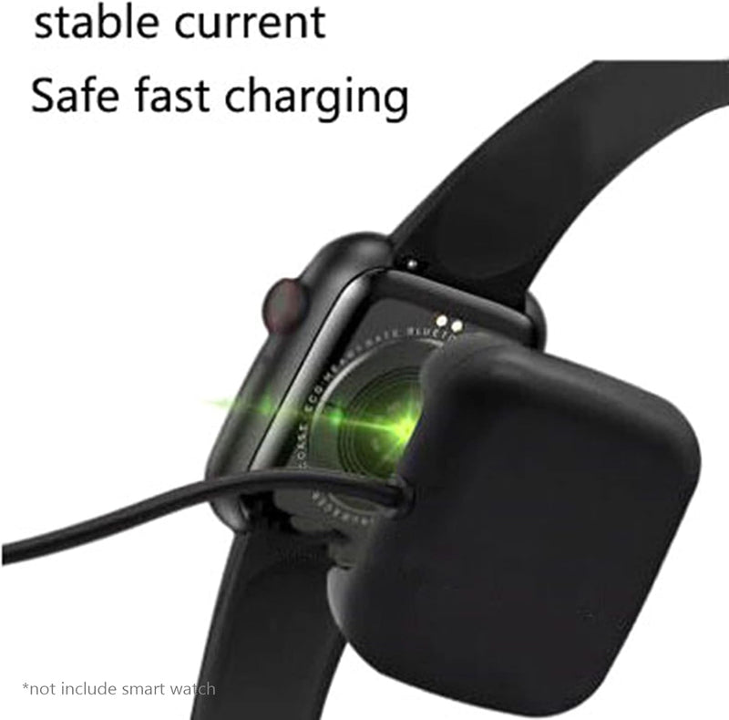 Black Charging Cable Charger Cord for HW22 Smartwatch Intelligent Watch Magnetic Charger Dock Holder Stand USB Chargeable Charging Cable Adapter Cables and Chargers Smartwatch Accessories(30cm)