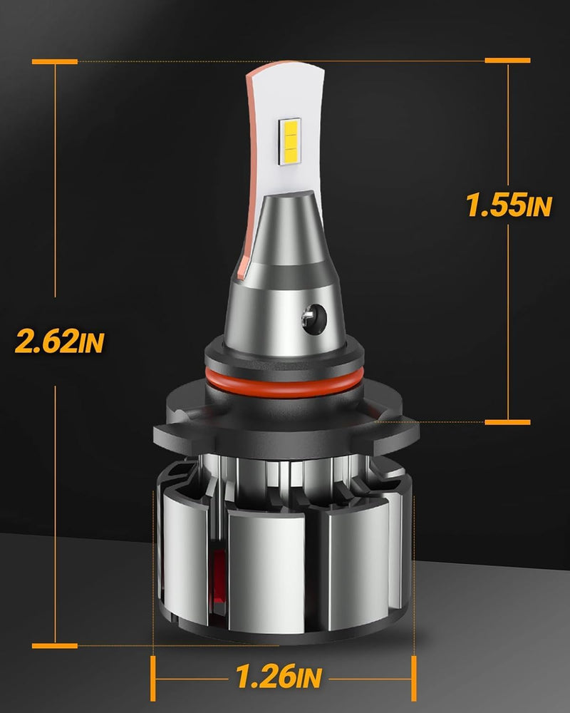 SEALIGHT 9005 H11 Bulbs Combo, 6000K Cool White, 72000LM, 9005/HB3 H11/H8/H9 Fog Bulbs with Silent Fan, Wider Driving Vision, Fog Light, Powersports Headlight Bulbs, Pack of 4