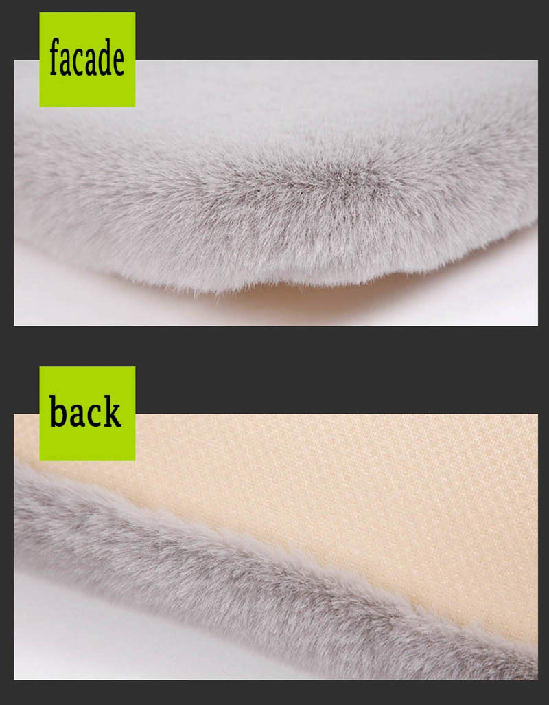 Winter Soft Warm Faux Rabbit Fur car seat Cushion,Universal fit Plush Front and Back Fuzzy car seat Pads Cushion Cover Protector - 1pcs (Front seat 1pcs,Pink) Front seat 1pcs pink