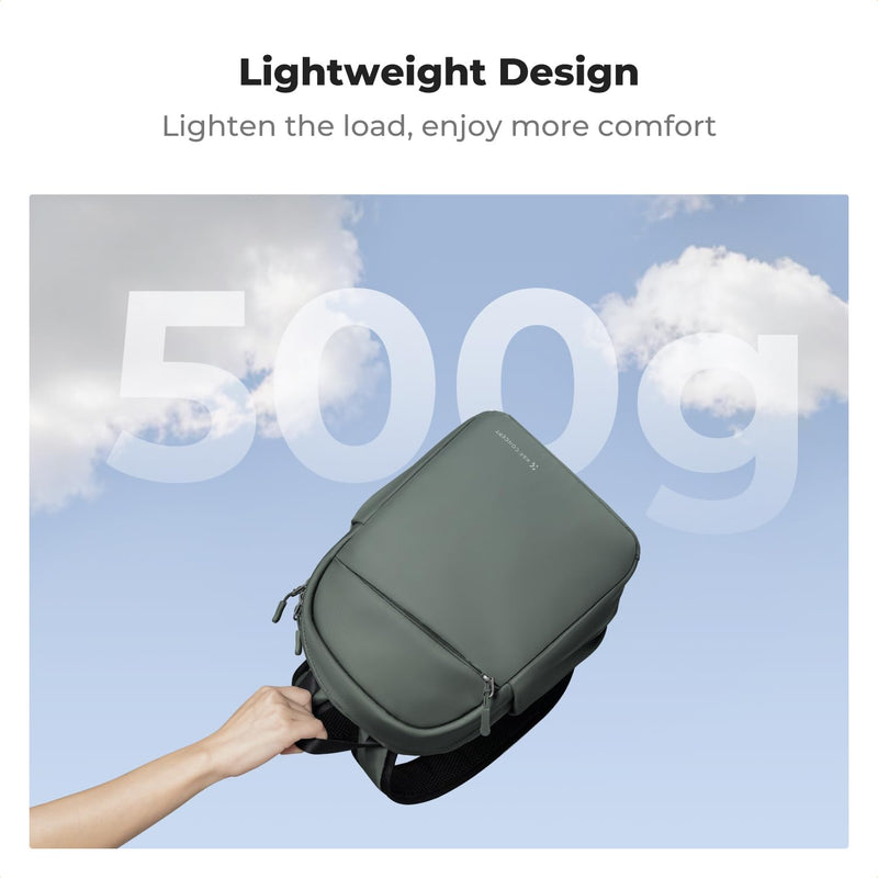 K&F CONCEPT Camera Backpack, Lightweight Compact Camera Bag 5L | Water-Resistant, Dividers, 9.7in Tablet Compartment, Quick Access, Street & Urban, Men & Women, for Canon/Nikon/Sony, Green Green-02 Backpack-5L