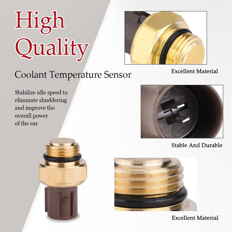 Radiator Coolant Fan Switch, Switch coolant Temperature Sensor, Water Temperature Sensor Compatible with Honda Acura CL Integra RSX TL, Civic CR-V Odyssey, Replace OEM #37760-P00-003
