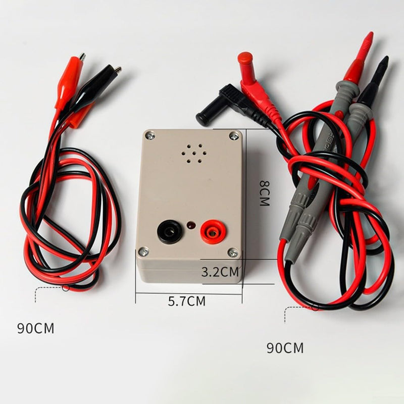 9V Buzzer Tester, Wire Continuity Detector with Sound Prompt for Cable Connection/PCB Electrical Circuit Detector, Battery Powered Continuity Meter(Continuity Tester with Pen & Clip Wire) continuity tester with pen & clip wire