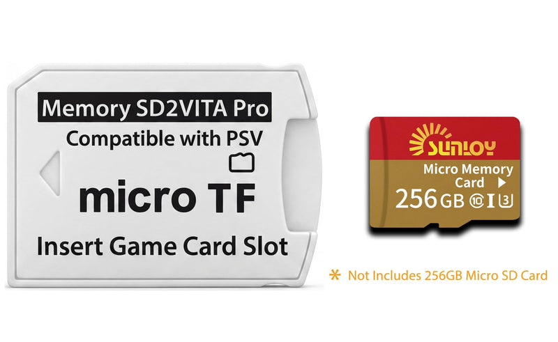 SD2Vita 6.0 PS Vita Memory Card Adapter, Micro SD to PSVita SD Card Adapter Compatible with PSV 1000/2000/PSTV FW 3.60 HENkaku Enso System