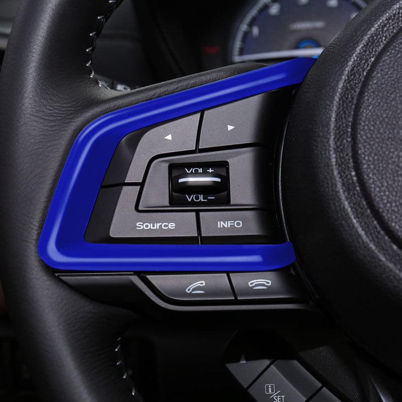 Auovo Center Console Steering Wheel Cover Trims for Subaru Crosstreck Outback Legacy Accessories 2018-2026 for Subaru Impreza 2017-2026/19-26 Forester/Ascent 2018-2026 (Blue) Blue
