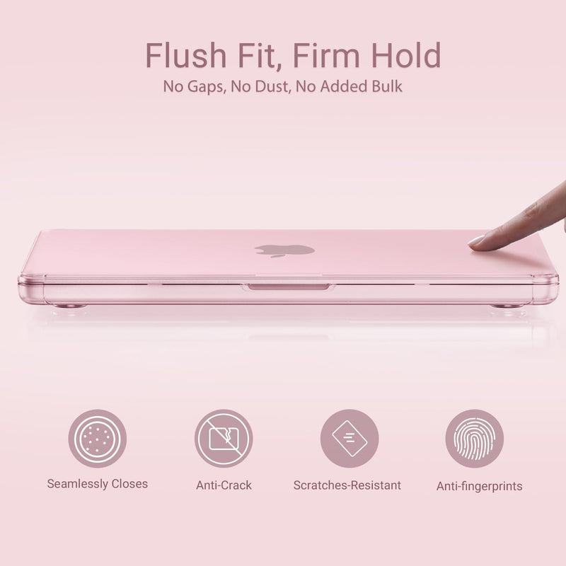 MOSISO Compatible with MacBook Neo Case 13 inch 2026 A3404 A18 Pro Chip | TPU Frame Bumper&Fingerprints-Resistant Protective Hard Shell Case Cover, Blush