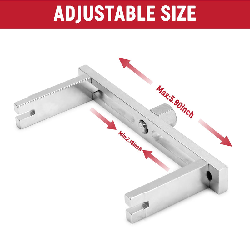 Fuel Pump Removal Tool, Adjustable Double Contact Fuel Pump Lock Ring Tool with 3/8” to 1/2” Drive Compatible with BMW,Mercedes-Benz,Volkswagen,Audi Fuel Tank Lids Removal/Installation