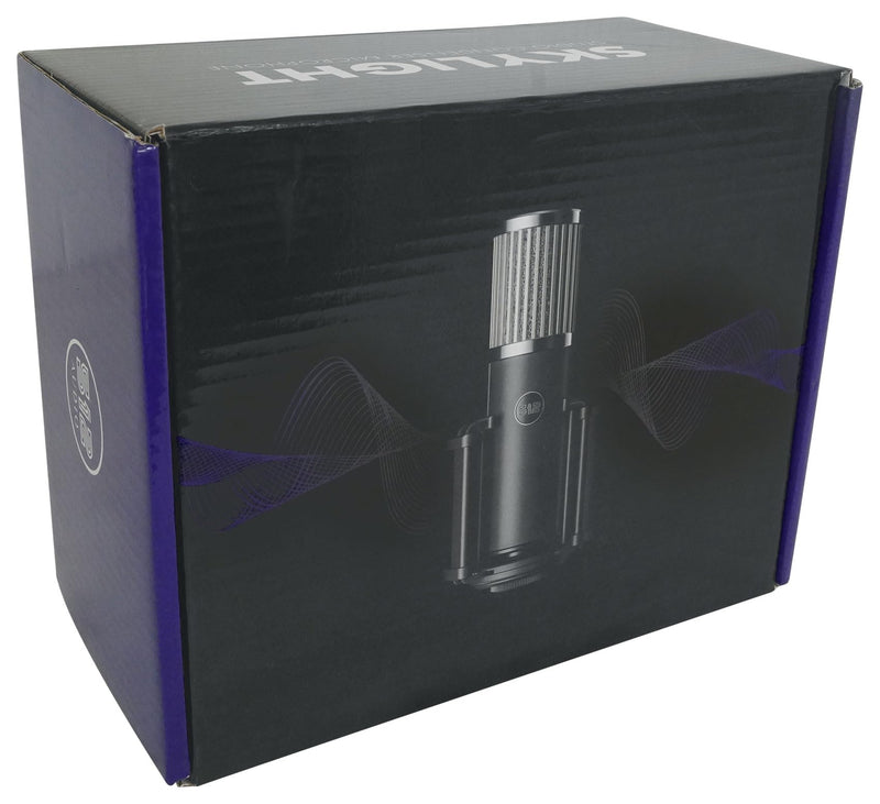 512 Audio by Warm Audio Skylight Large Diaphragm Studio Condenser XLR Microphone + Shock Mount + Bag for Recording and Podcasting