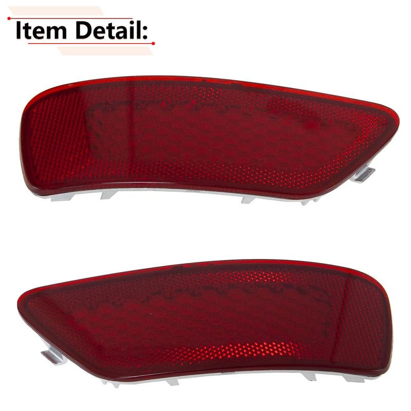 RLB-HILON Rear Bumper Reflector Compatible with Jeep Grand Cherokee 2011-2021, for Dodge Journey 2011-2020, for Compass 2011-2017, Driver and Passenger Side