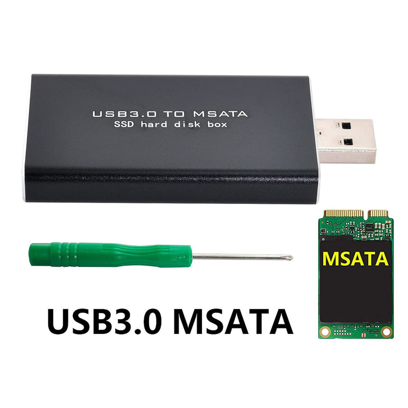 50Pin Mini PCI-E mSATA SSD to USB 3.0 Type-A External PCBA Conveter Adapter 5Gbps Pen Driver Card Enclosure with Case MSATA to USB3.0 with Cover