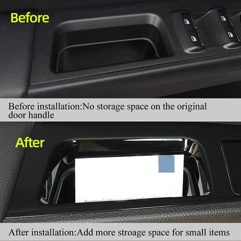 Vesul 4pcs Door Side Storage Box Compatible with Ford Fusion 2013 2014 2015 2016 2017 2018 2019 2020 Armrest Phone Container Door Organizer Handle Pocket ABS Tray Insert Glove Pallet Ford Fusion 2013-2020
