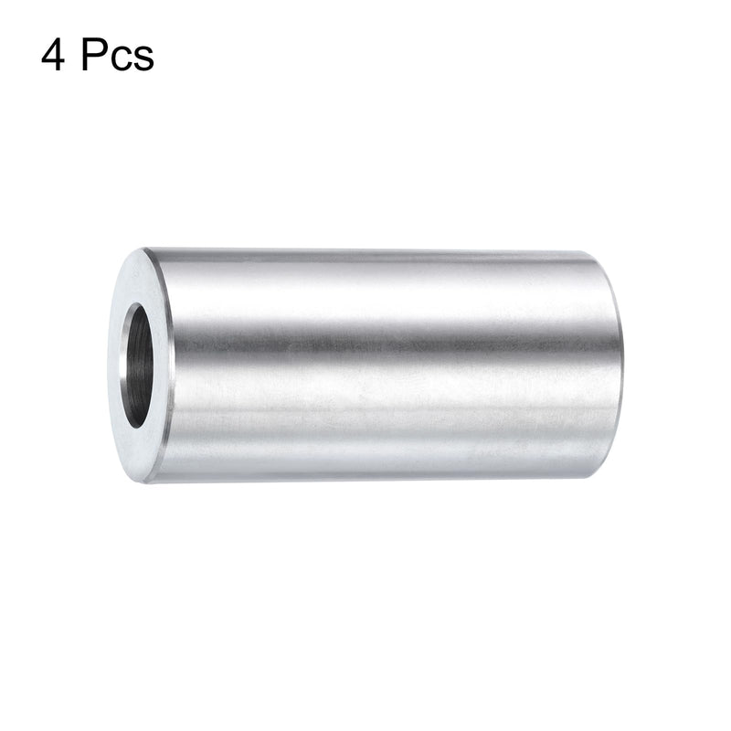 uxcell 4pcs Stainless Steel Spacer 1/2" Bore x 1" OD x 2" Length Screw Standoff Bushing Plain Finish Round Metal Spacer for 1/2 Screws Bolts and Rods 1/2 " x 1" x 2"